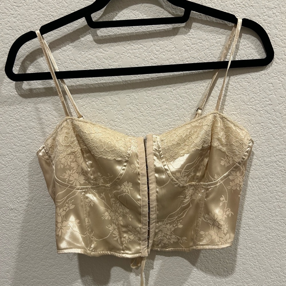 Butter yellow corset top